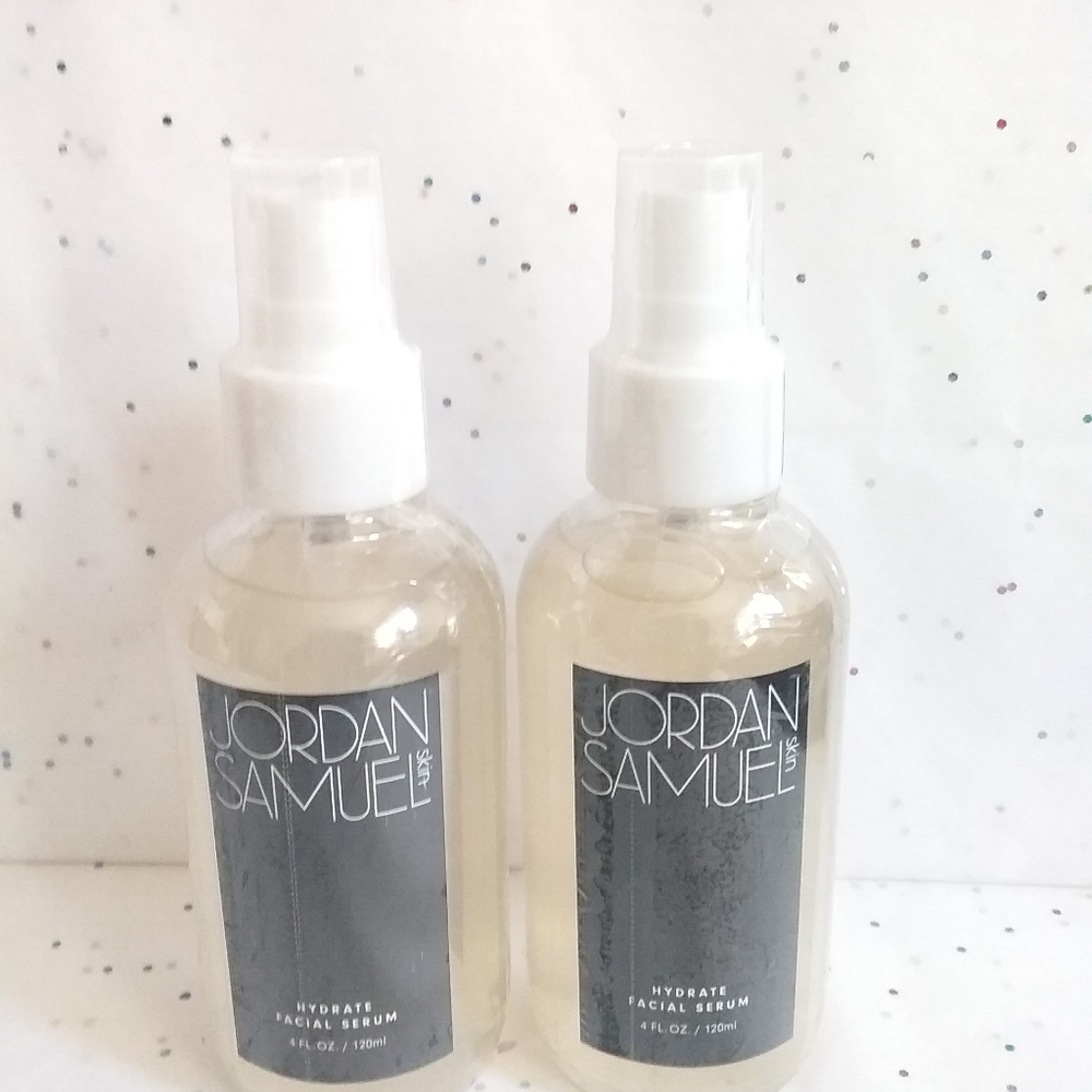 JORDAN SAMUEL SKIN  HYDRATE FACIAL SERUM 4 oz 2pc lot